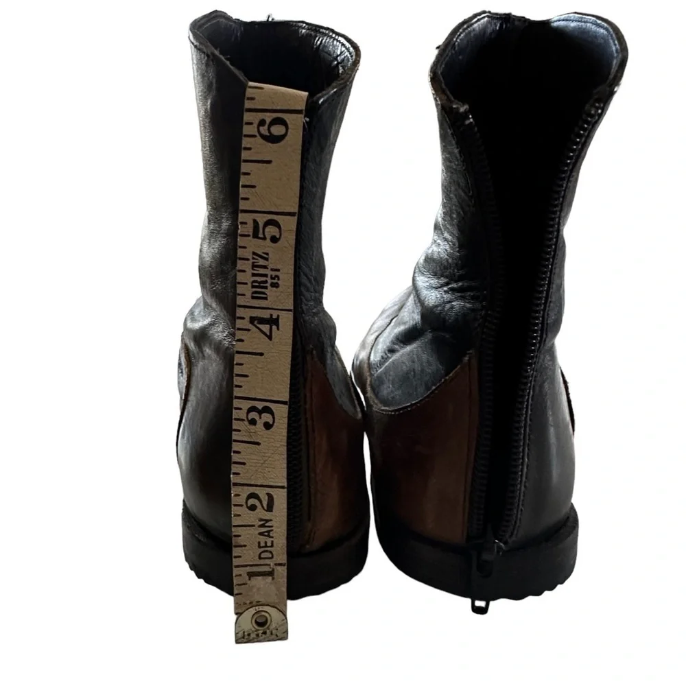 Cydwoq Two Tone Leather Era Ankle Boots 37 Handmade Artisan